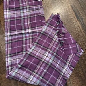 New Talbots Purple Plaid Blanket Wrap